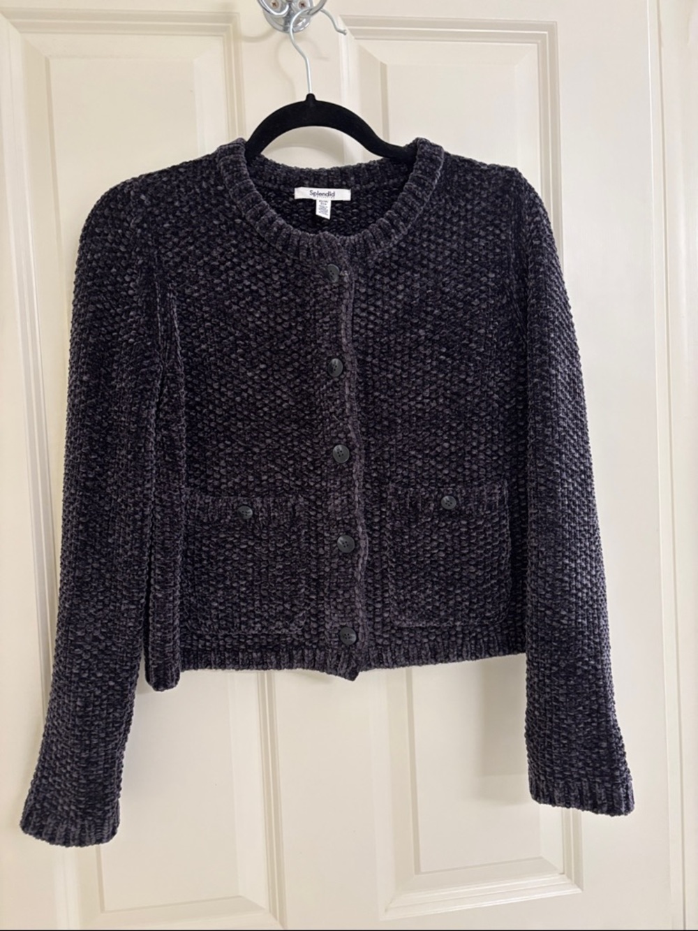 Splendid Chenille Charcoal Cardigan